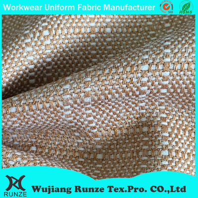 Density Customizable Anti-Fungus Fabric for Fashion Clothing Plain Fake Hemp Linen Like Tweed