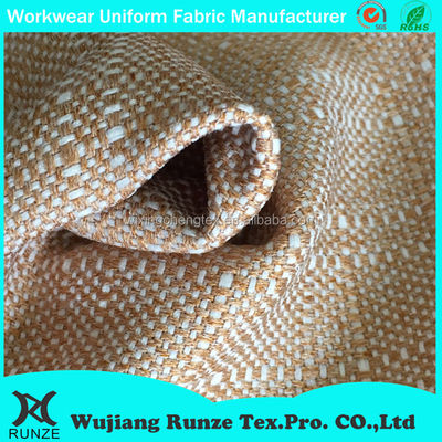 Density Customizable Anti-Fungus Fabric for Fashion Clothing Plain Fake Hemp Linen Like Tweed