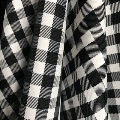 TWILL 300D Полиэстерная пряжа, окрашенная, тканеная черно-белая, чековая ткань, ткань TWILL 57/58